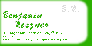 benjamin meszner business card